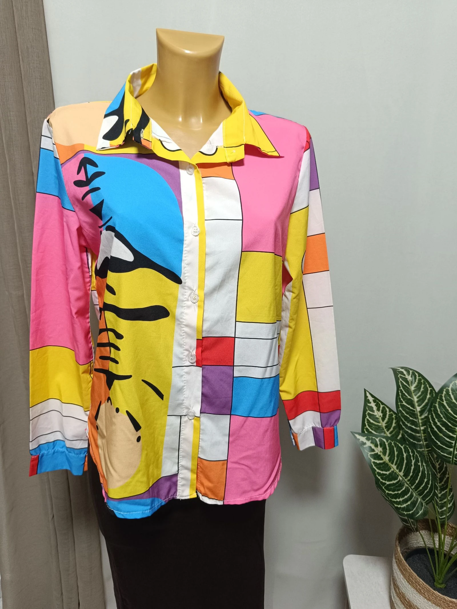 Camisa multicolor feminina estampada – photo 4